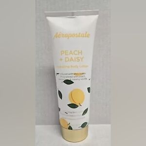 Aeropostale Peach + Daisy Hydrating Body Lotion - White and Gold